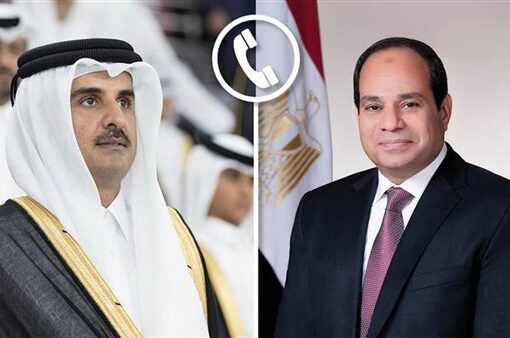 الرئيس السيسي وأمير قطر يؤكدان الحرص على وقف إطلاق النار في غزة