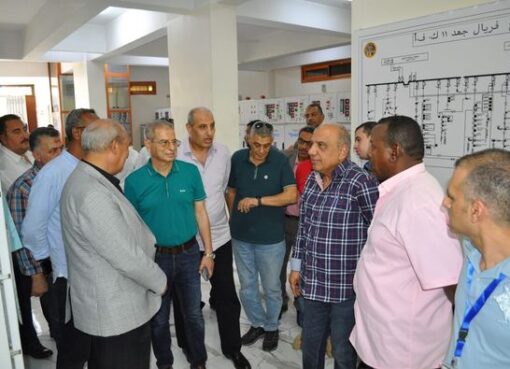 على هامش زيارته محطة توليد كهرباء السد العالي بمحافظة أسوان