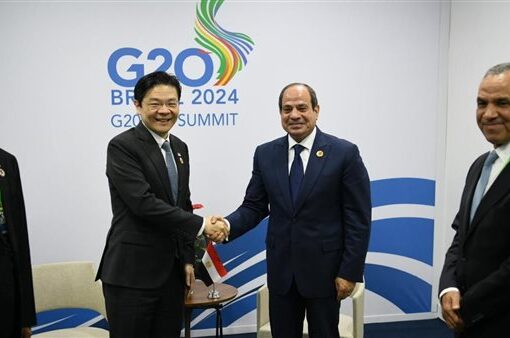 السيسي يبحث مع رئيس وزراء سنغافورة سبل تطوير التعاون الثنائي