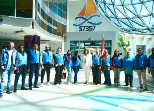 بنك قناة السويس يُنظم زيارة لمؤسسة مستشفى سرطان الأطفال 57357 لدعم الأطفال المرضى